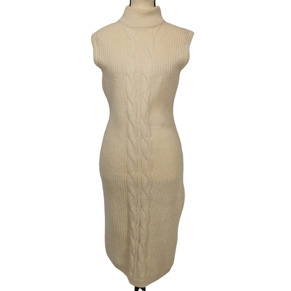 NWOT Serena Williams Mock Neck Cable Knit Sweater Dress - Sz S Open To Offers